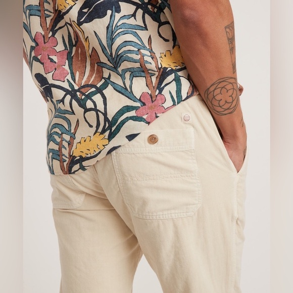 Marine Layer Cotton Gauzy Saturday Beach Pant in Sand - Picture 3 of 12